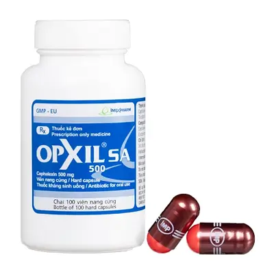 Thuốc kháng sinh Imexpharm Opxil SA Cephalexin 500mg, Chai 100 viên